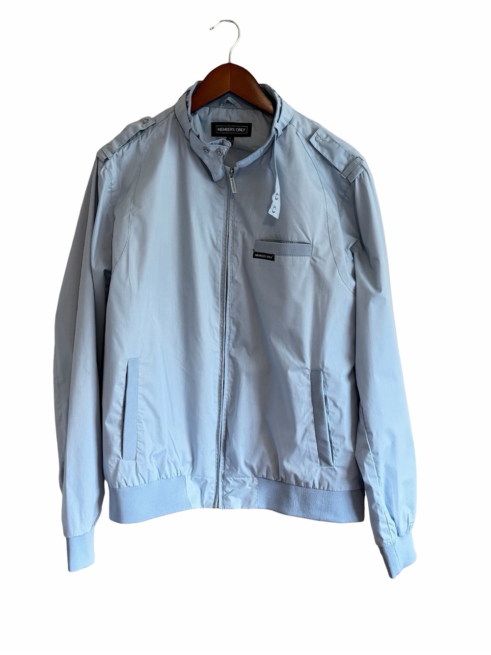 Men’s Members Only Jacket Size Size XL Light Blue/Grey EUC